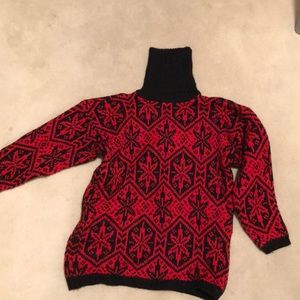 S: Gap red & black wool winter/Christmas sweater
